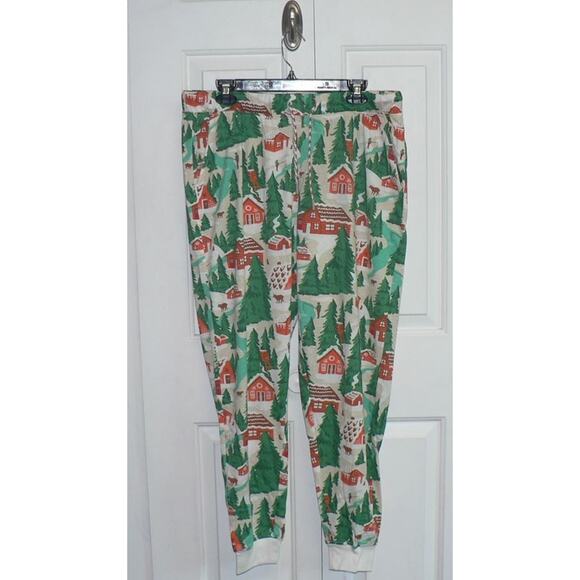 Magellan Outdoors Women's Holiday Lounge Joggers in Gingerbread House LG $20 - Picture 2 of 4